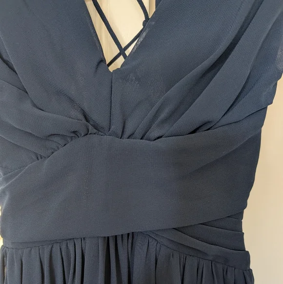 Lulu's Deep Blue Backless Dress - Picture 4 of 4